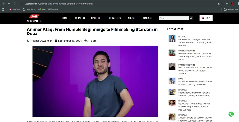 UAE Stories feature from Ammer Afaq’s portfolio